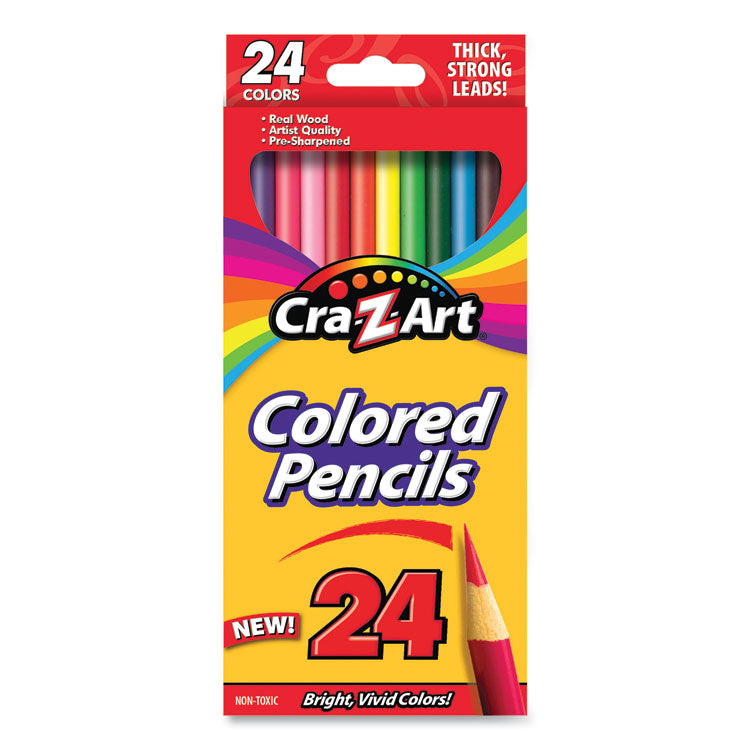 Cra-Z-Art - Colored Pencils, 24 Assorted Lead and Barrel Colors, 24/Pack