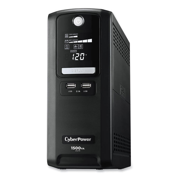 CyberPower - LX1500GU UPS Battery Backup, 10 Outlets, 1,500 VA, 890 J