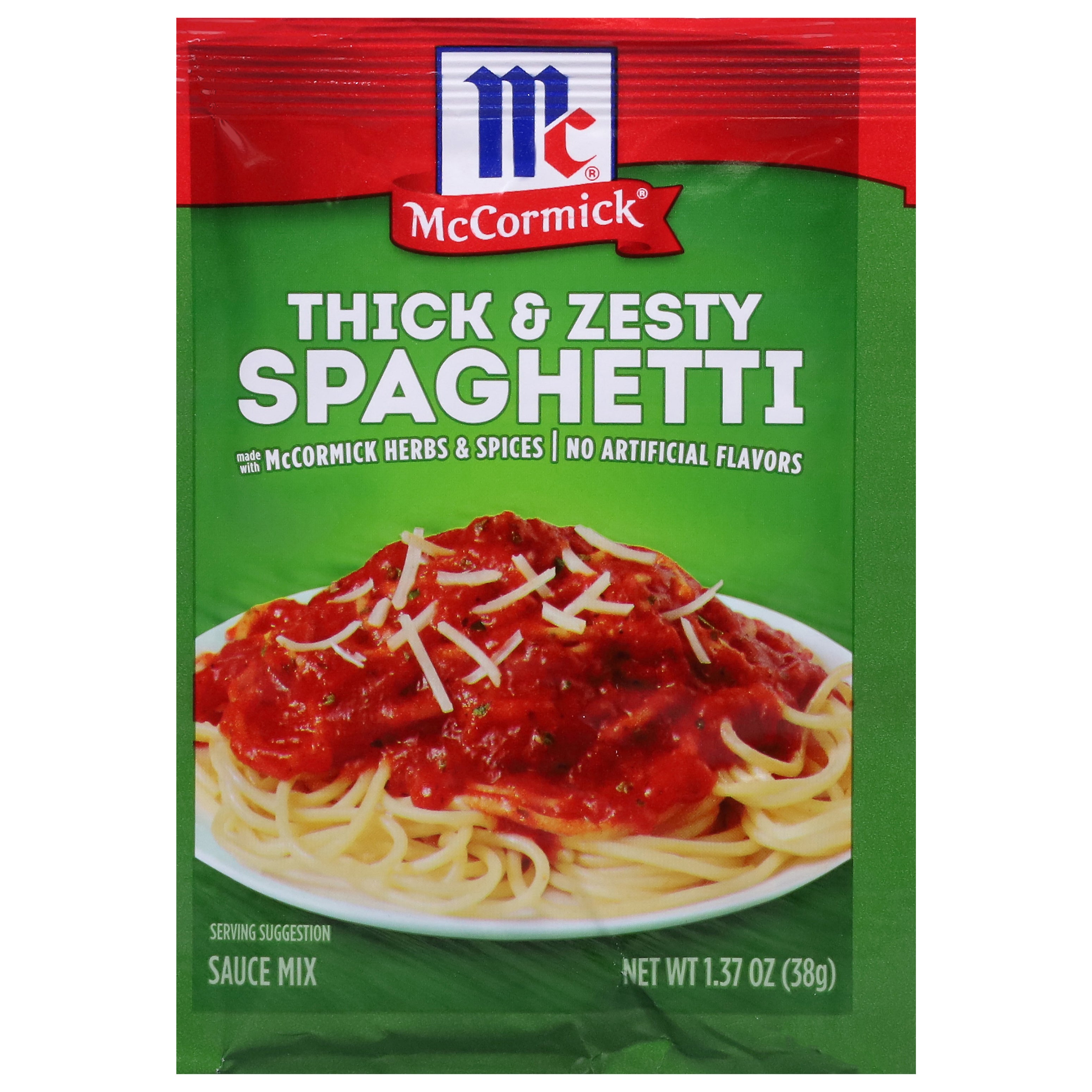 McCormick Thick & Zesty Spaghetti Sauce Mix 1.37 oz - Case of 12