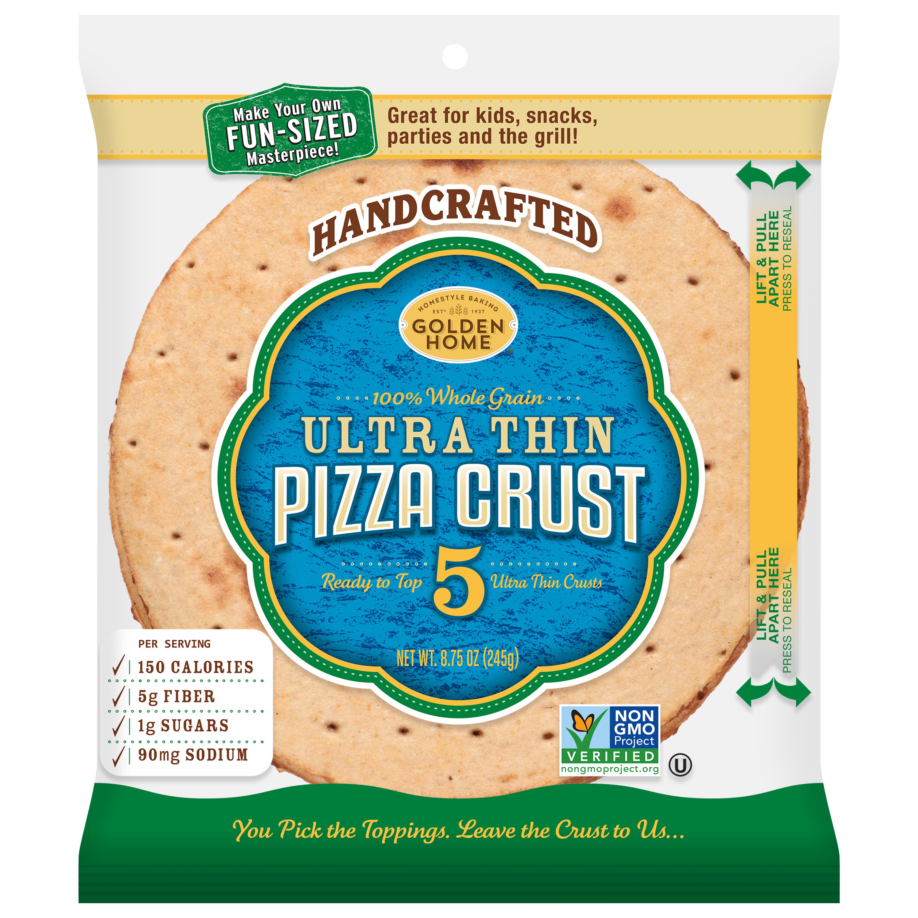 Golden Home Ultra Thin Pizza Crust 5 Each - Case of 10