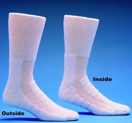 Salk Inc - Diabetic Socks HealthDri™ Calf High Size 9-11 White Closed Toe [2/PR]