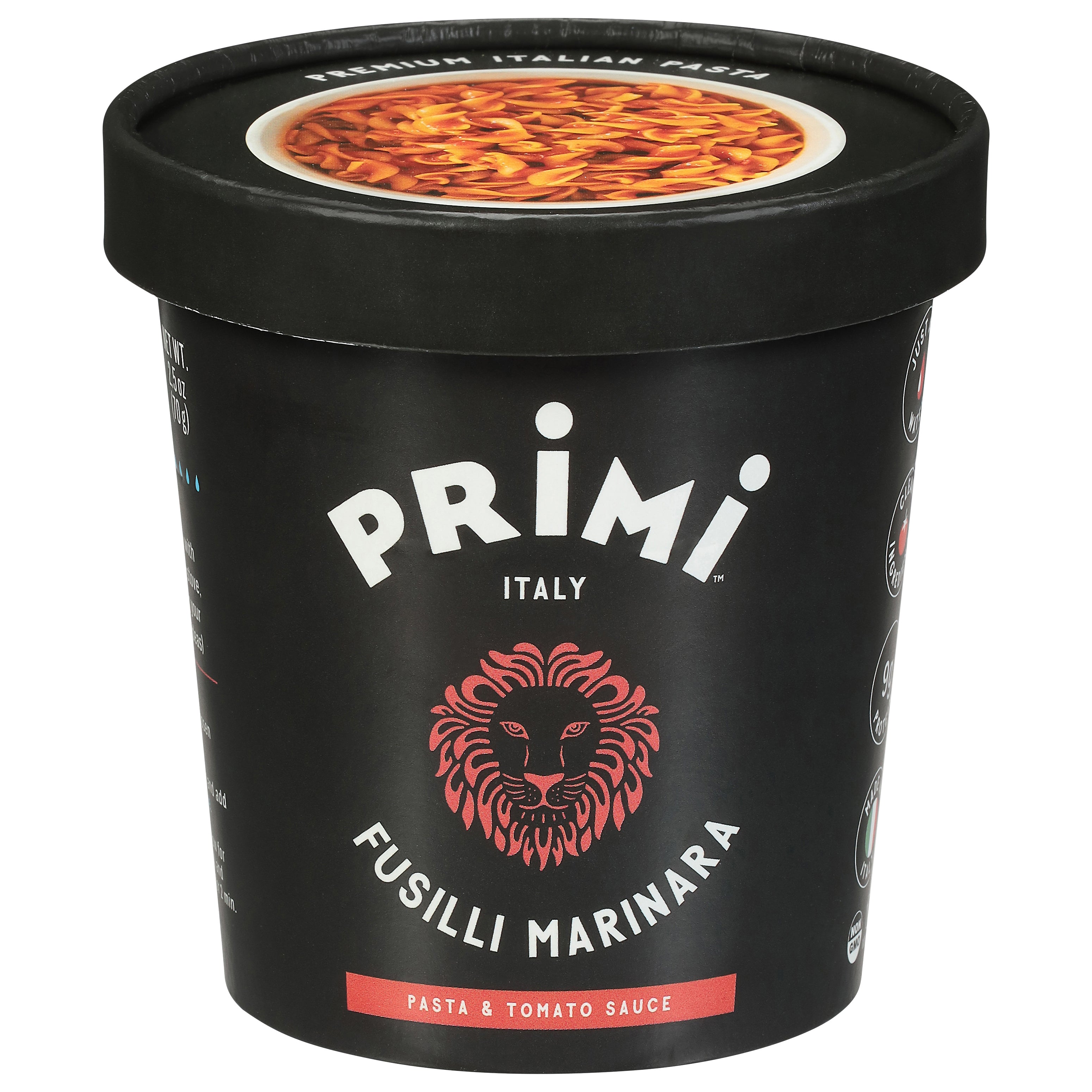 Primi Fusilli Marinara Pasta & Tomato Sauce 2.5 oz - Case of 12