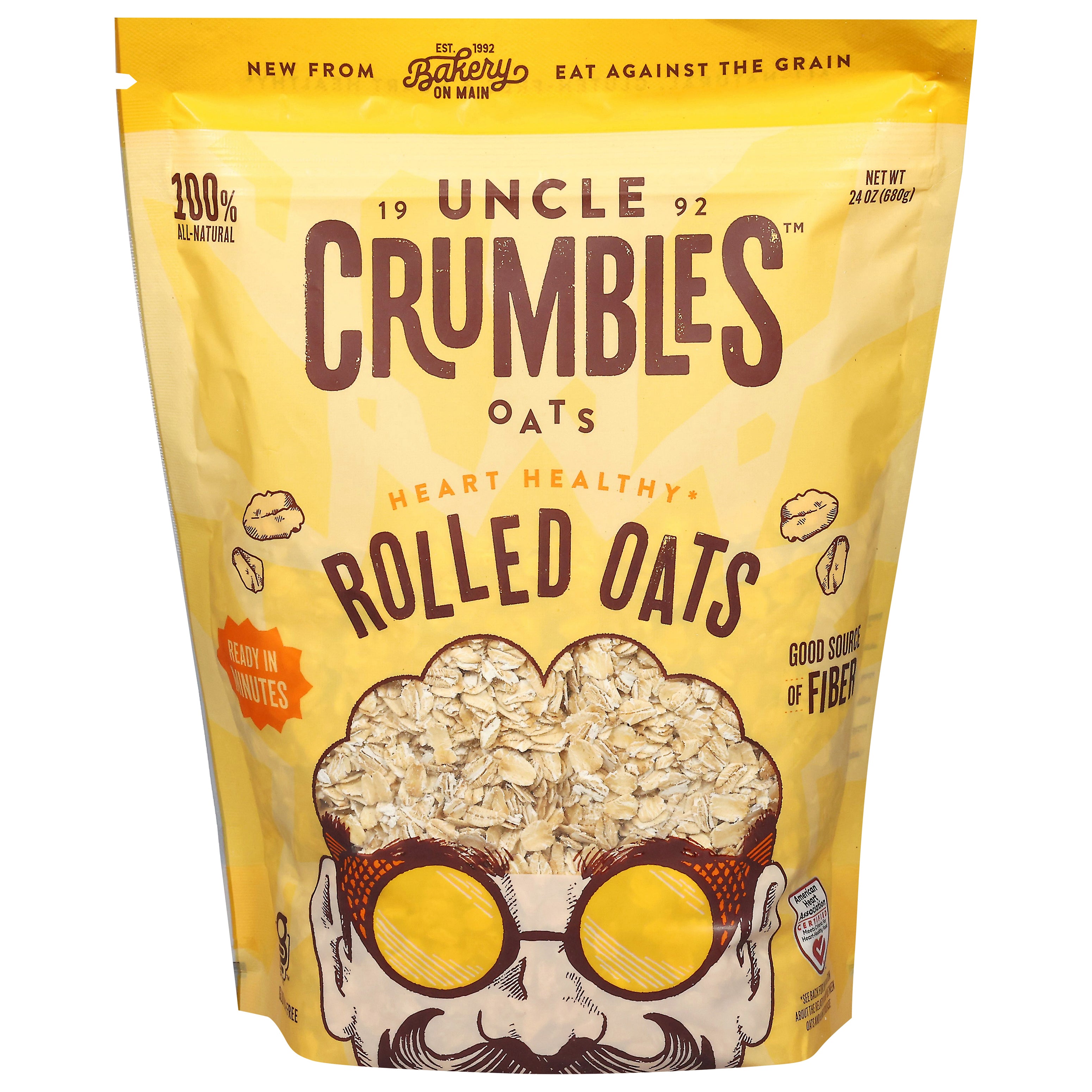 Uncle Crumbles Rolled Oats -  24oz - Case of 4