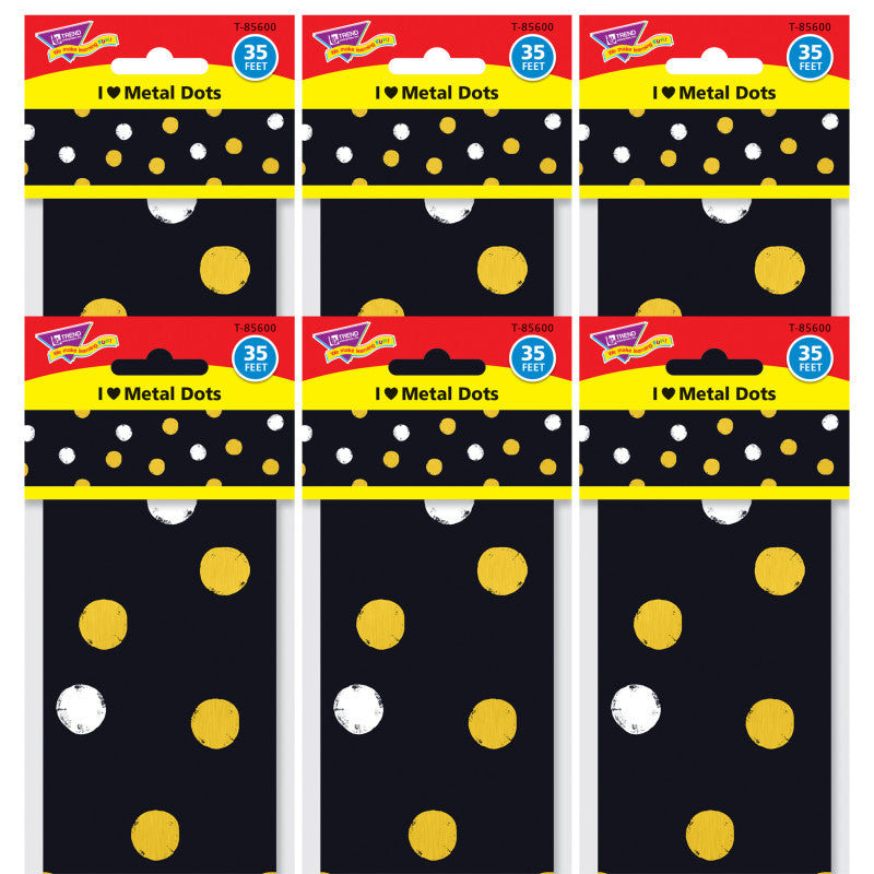 TREND - I ♥ Metal Dots Bolder Borders®, 35.75' Per Pack, 6 Packs
