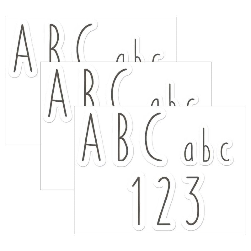 EUREKA - A Close-Knit Class Simple Print Deco Letters, 246 Per Pack, 3 Packs