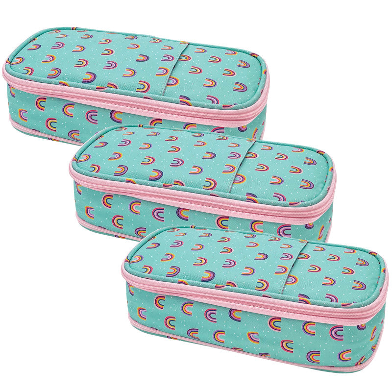 TEACHER CREATED RESOURCES - Oh Happy Day Rainbows Pencil Case, Pack of 3