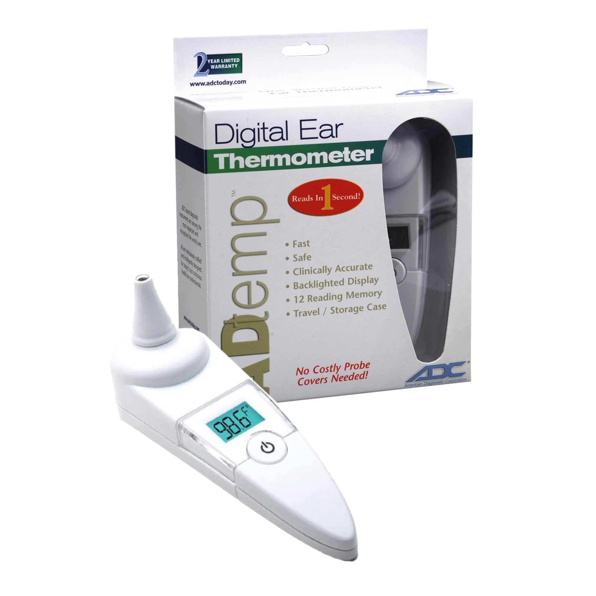 American Diagnostic Corp - Tympanic Ear Thermometer Adtemp™ Ear Probe Handheld [1/EA]