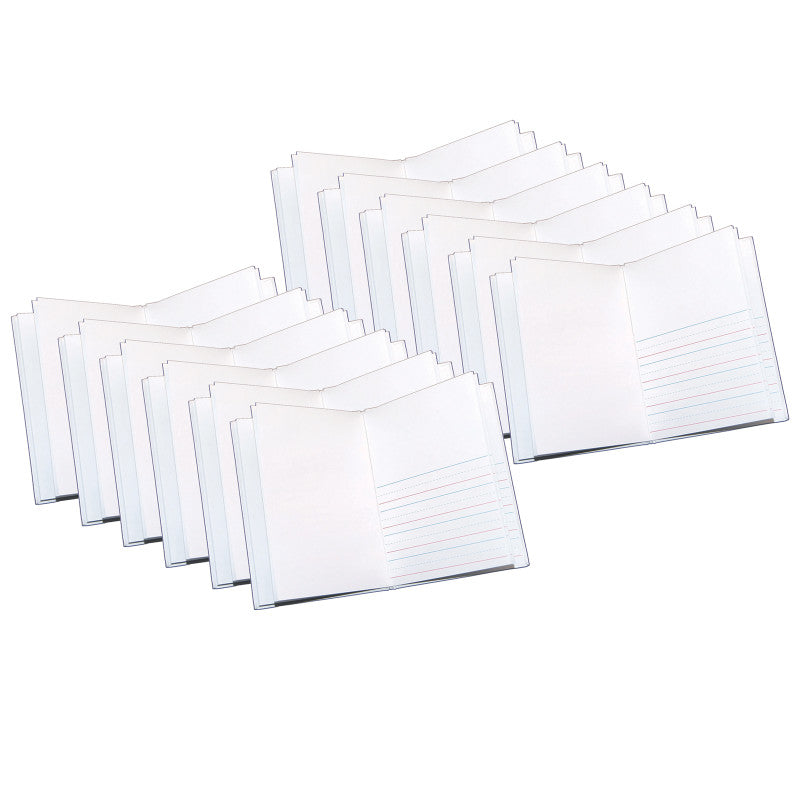 ASHLEY PRODUCTIONS - Hardcover Blank Book Primary Lined, 6" x 8" Portrait, White, Pack of 12
