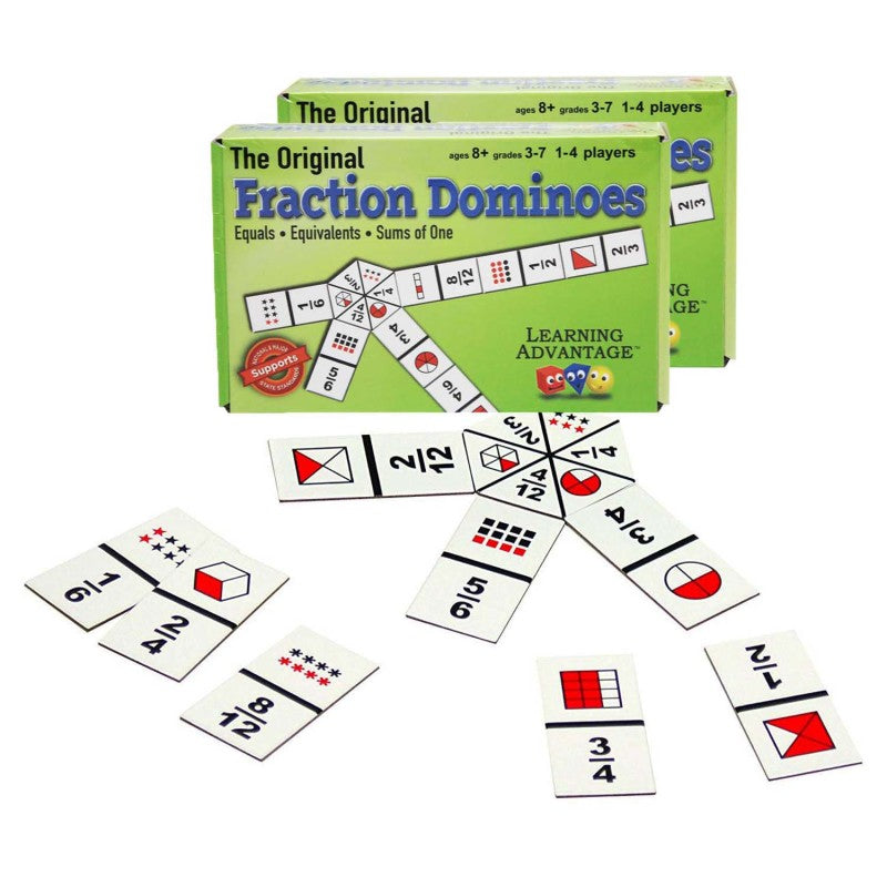 LEARNING ADVANTAGE - The Original Fraction Dominoes, 2 Sets