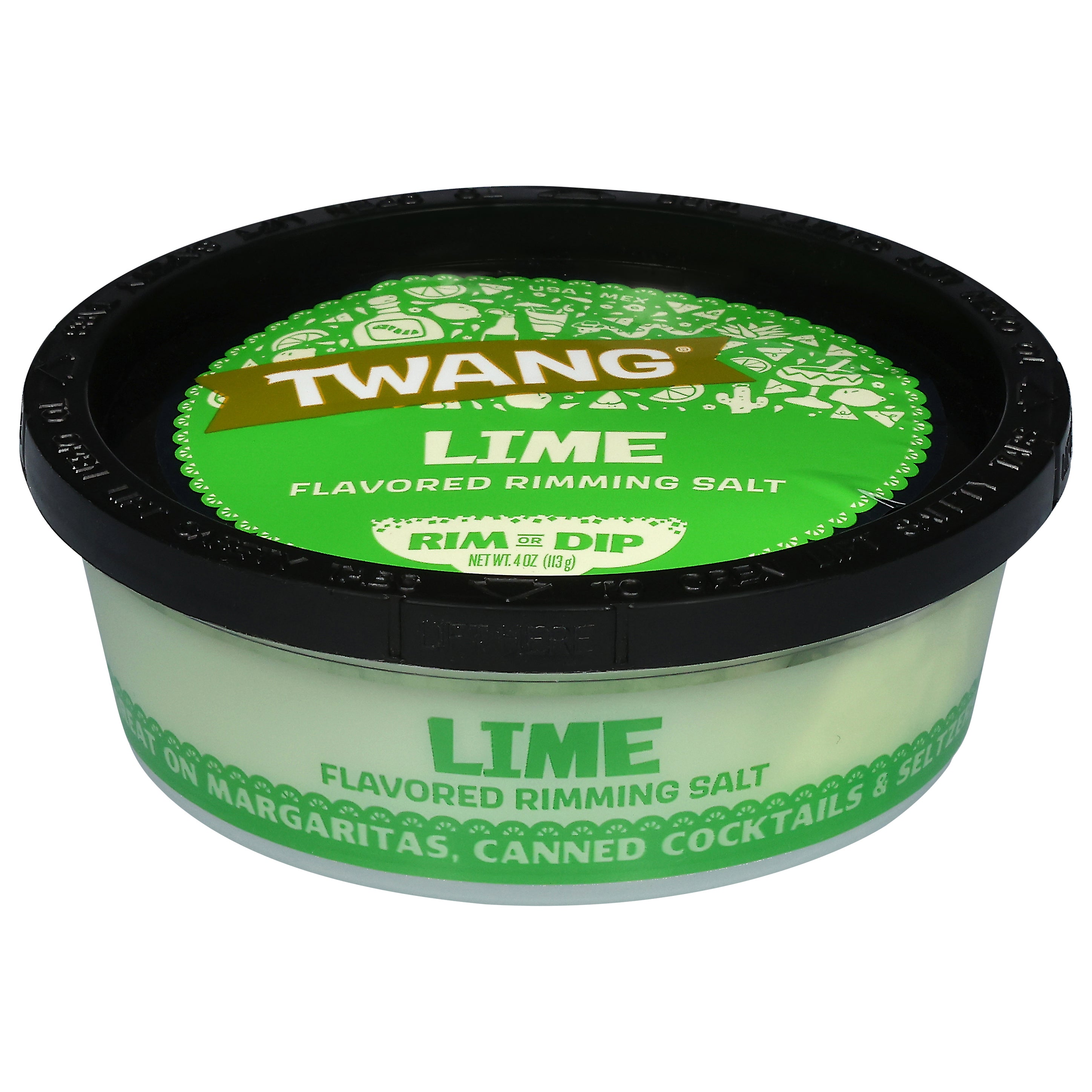 Twang Lime Flavored Rimming Salt 4 oz - Case of 12
