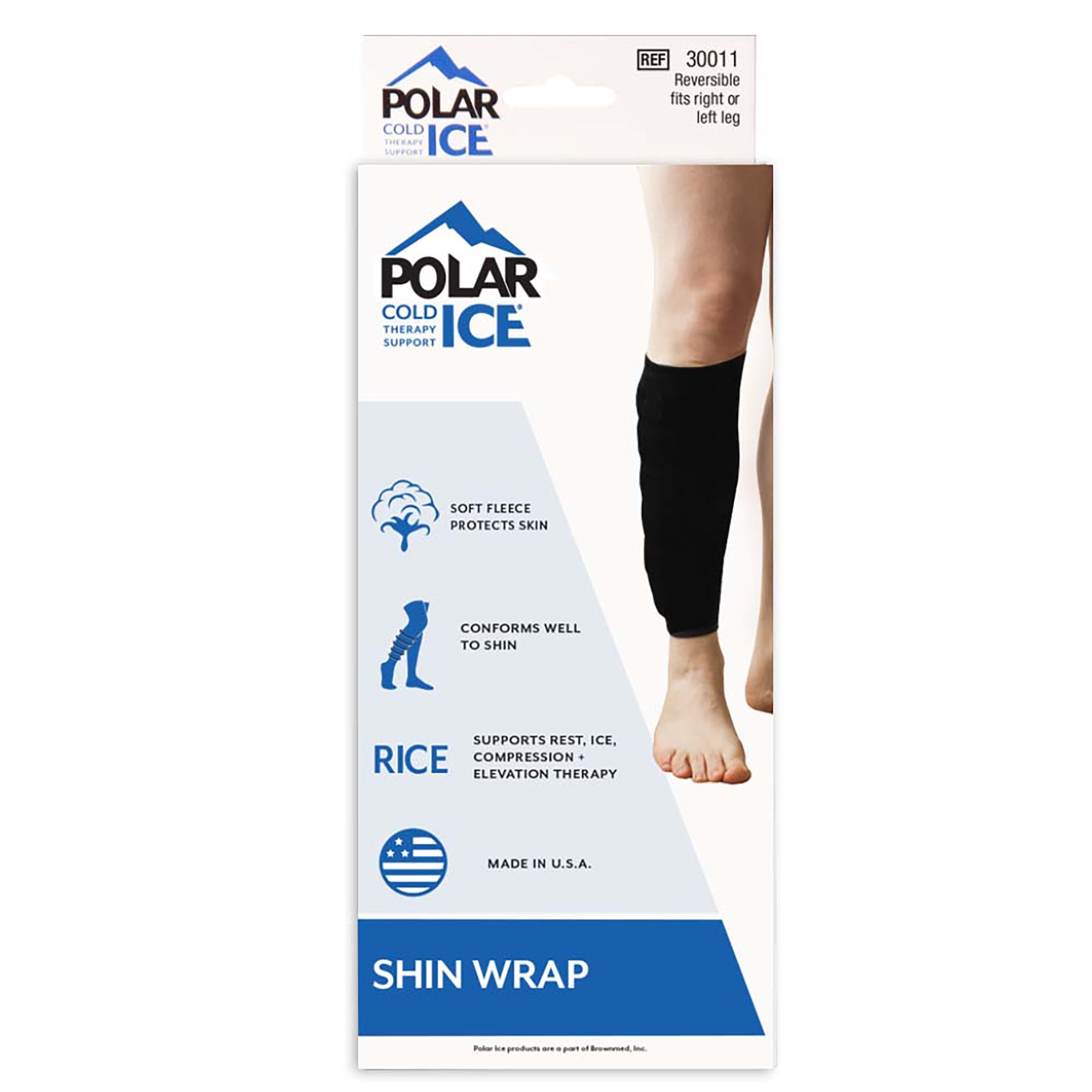 Brownmed - Cold Pack with Wrap Polar Ice® Shin Small 12 to 14 Inch Circumference Neoprene / Water Reusable [1/EA]