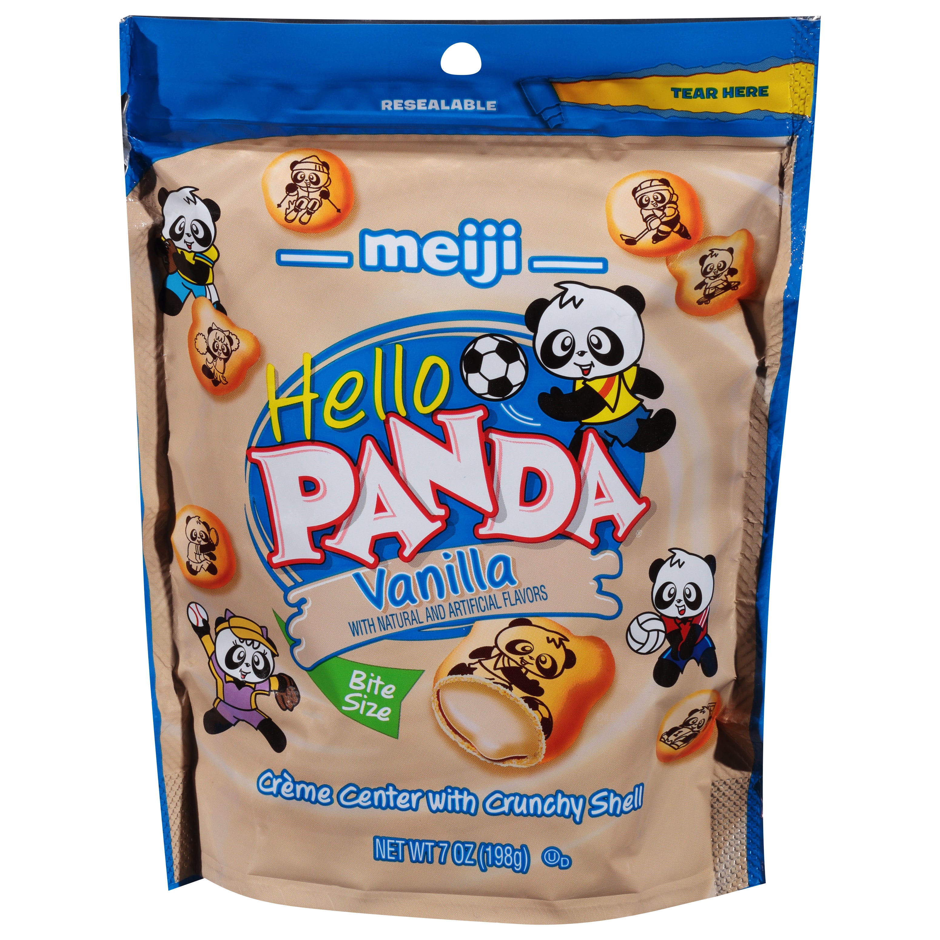 Hello Panda Bite Size Vanilla Cookies 7 oz - Case of 6
