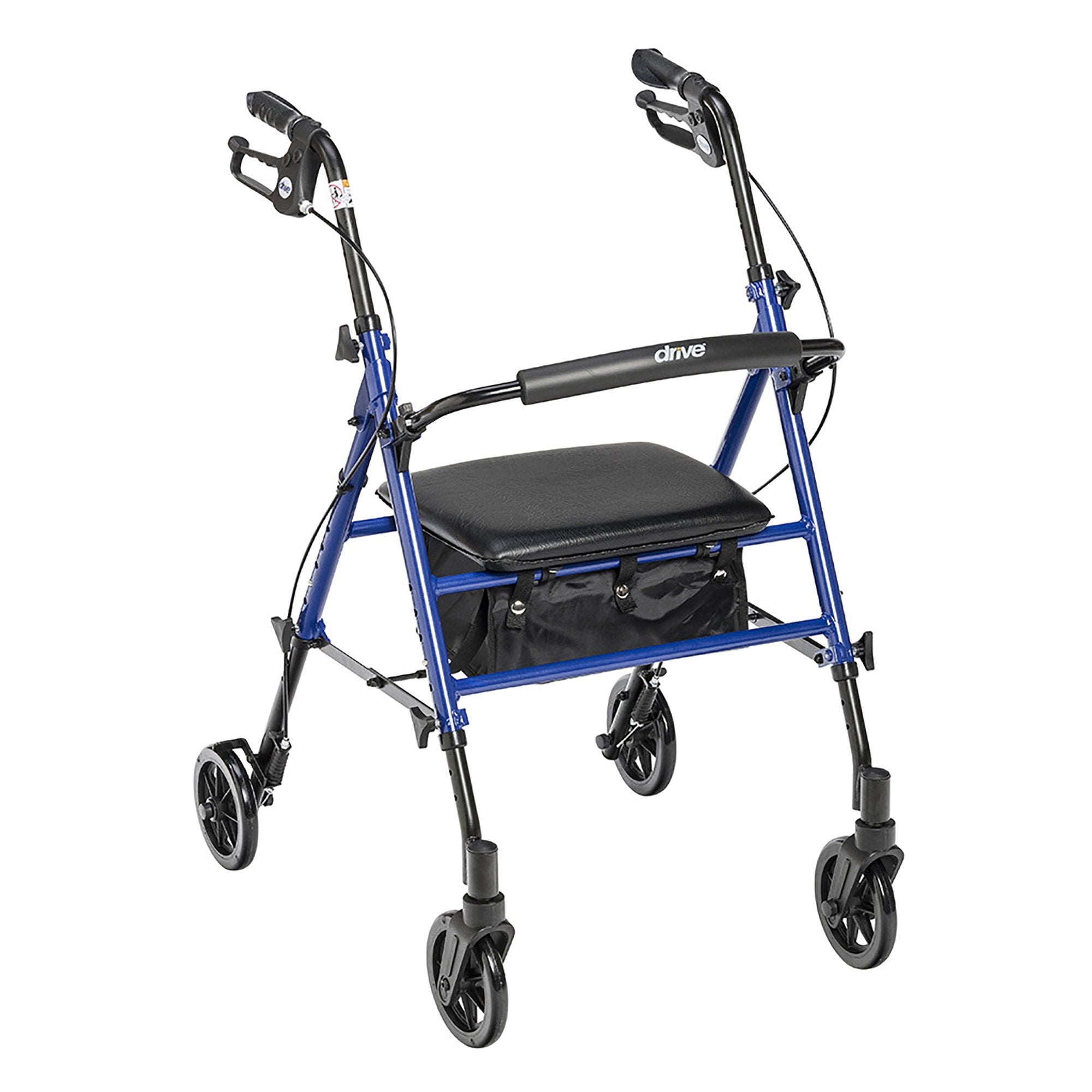 Drive Medical - 4 Wheel Rollator drive™ Blue Adjustable Height / Folding Aluminum Frame [1/EA] (852331_EA)