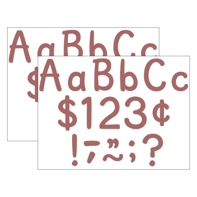 TEACHER CREATED RESOURCES - Deep Rose 4" Modern Classic Letters Combo Pack, 257 Pieces Per Pack, 2 Packs