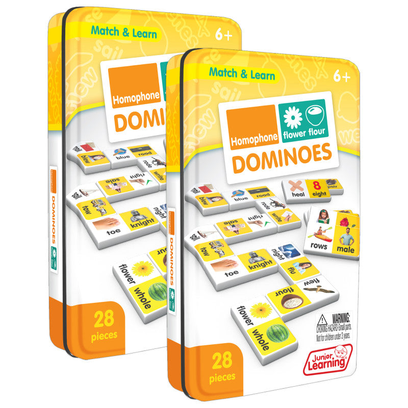 JUNIOR LEARNING - Homophone Match & Learn Dominoes, Pack of 2