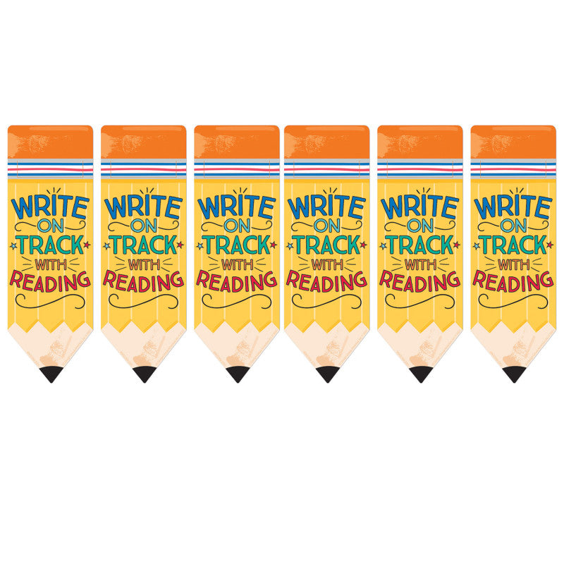 EUREKA - Pencil Write on Track with Reading Bookmarks, 36 Per Pack, 6 Packs