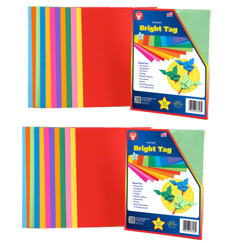 HYGLOSS - Bright Tag, 8.5" x 11", 48 Sheets Per Pack, 2 Packs
