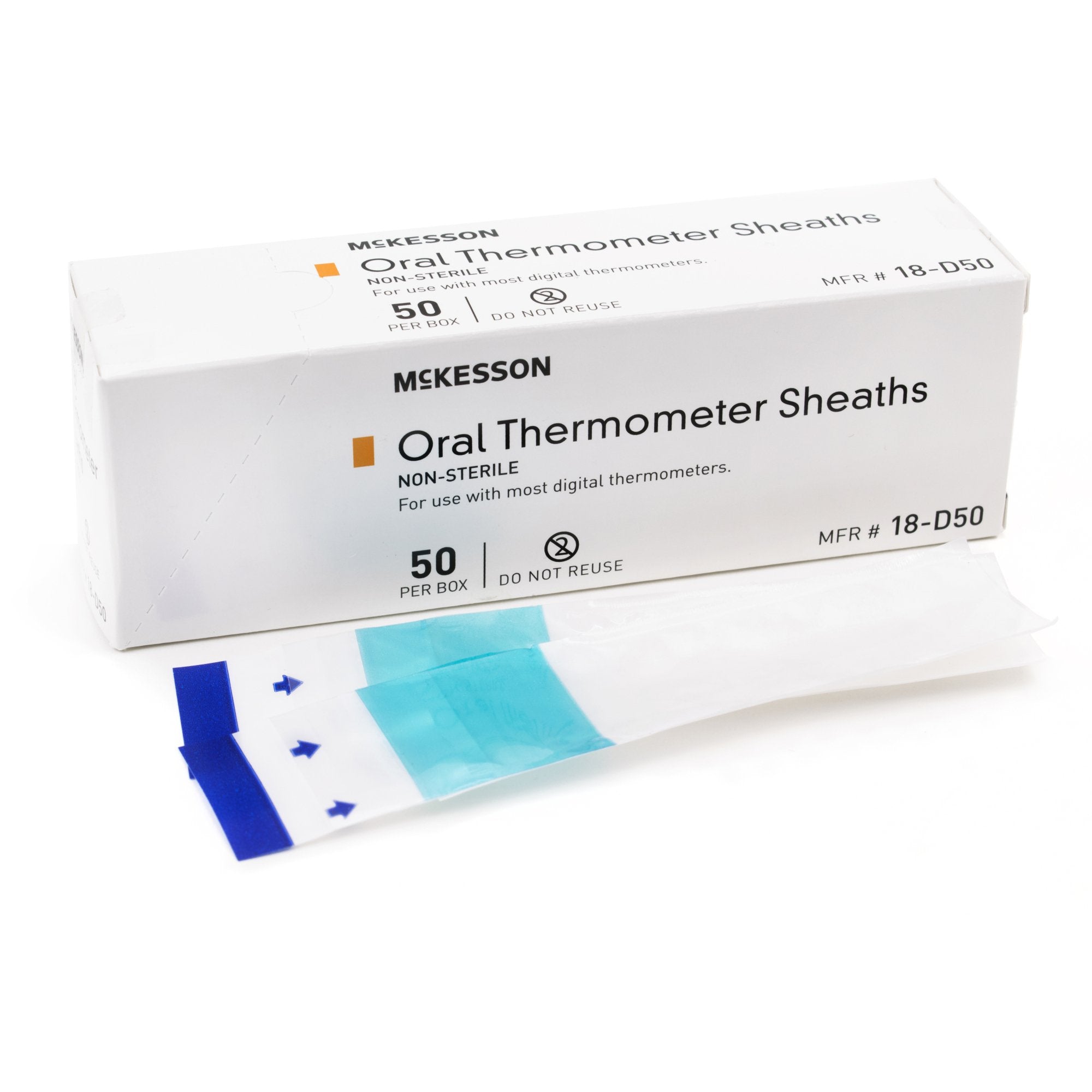 McKesson Brand - Oral Thermometer Probe Cover McKesson For use with Digital Thermometer 50 per Box [50/BX]