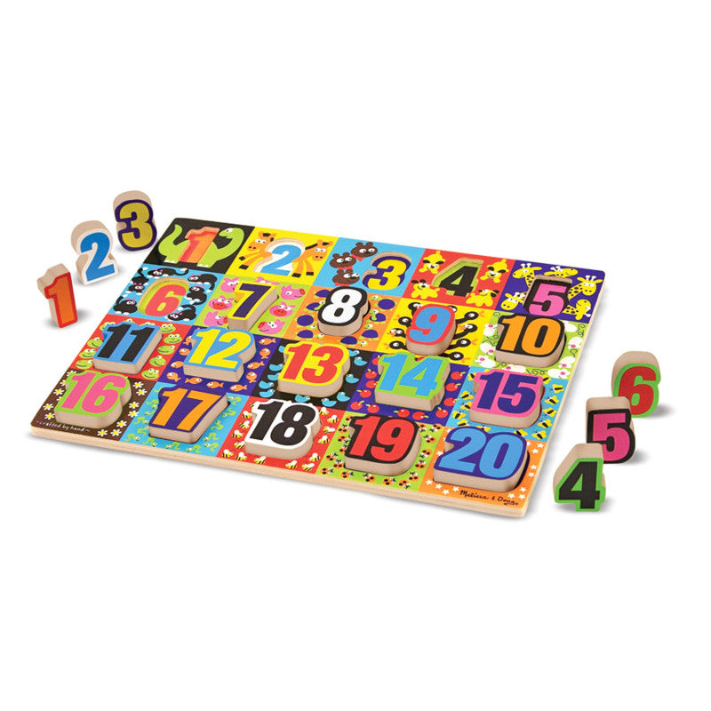 MELISSA & DOUG - Jumbo Numbers Chunky Puzzle, 12" x 16", 20 Pieces