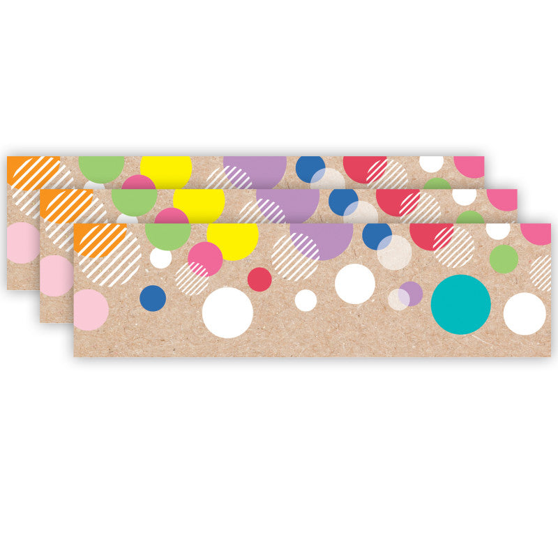 CREATIVE TEACHING PRESS - Krafty Pop Colorful Kraft Bubbles EZ Border, 48 Feet Per Pack, 3 Packs