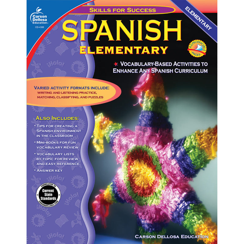 CARSON DELLOSA EDUCATION - Skills for Success Spanish Resource Book, Grades K-5, Paperback