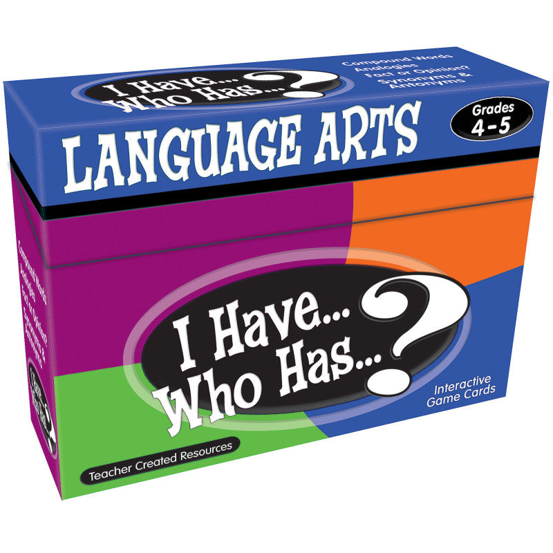 TEACHER CREATED RESOURCES - I Have, Who Has Language Arts Game, Grade 4-5