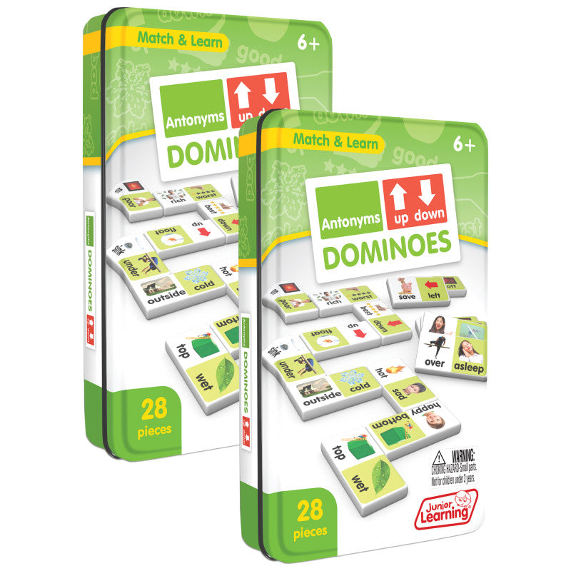 JUNIOR LEARNING - Antonyms Match & Learn Dominoes, Pack of 2
