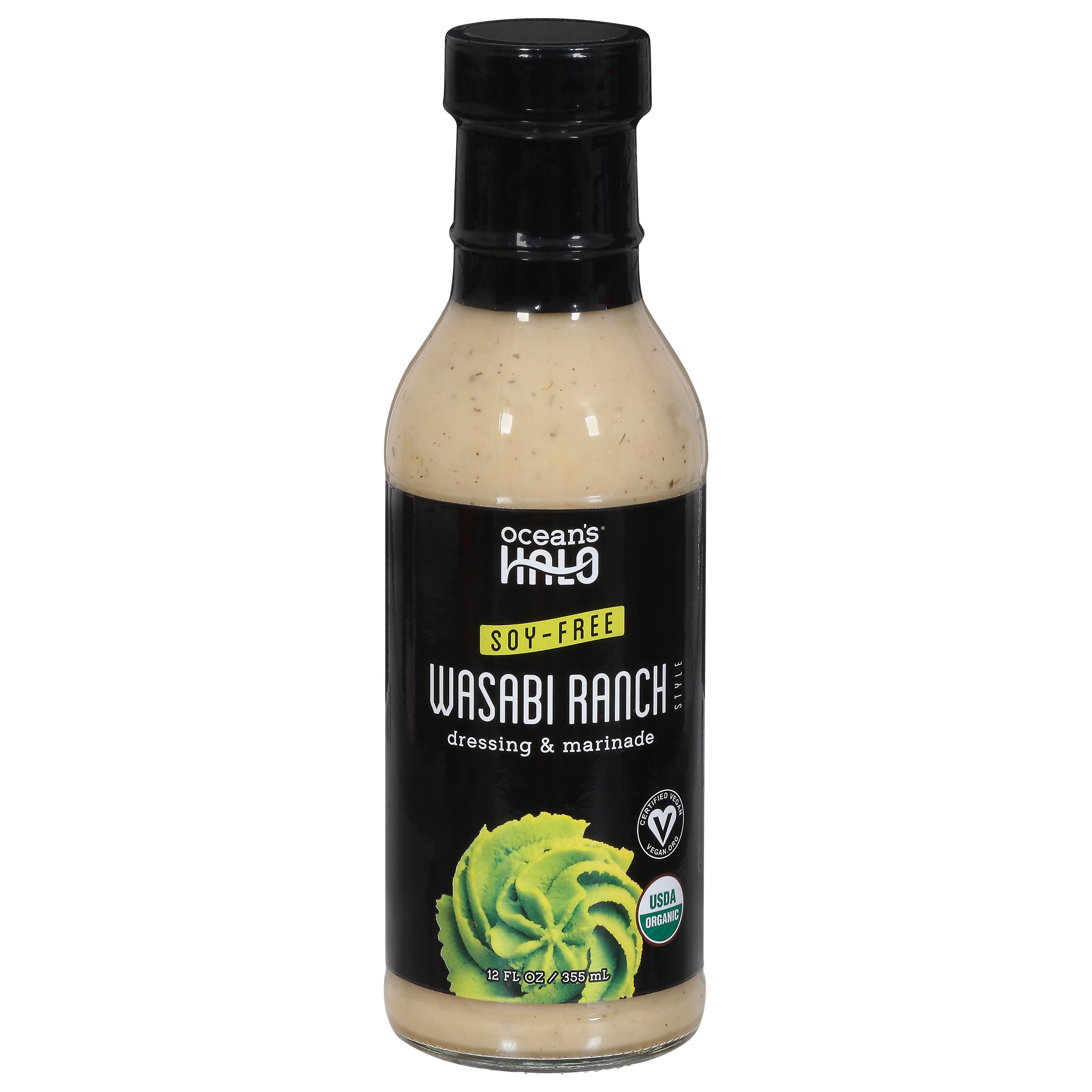 Ocean's Halo Wasabi Ranch Style Soy-Free Dressing & Marinade 12 fl oz - Case of 6