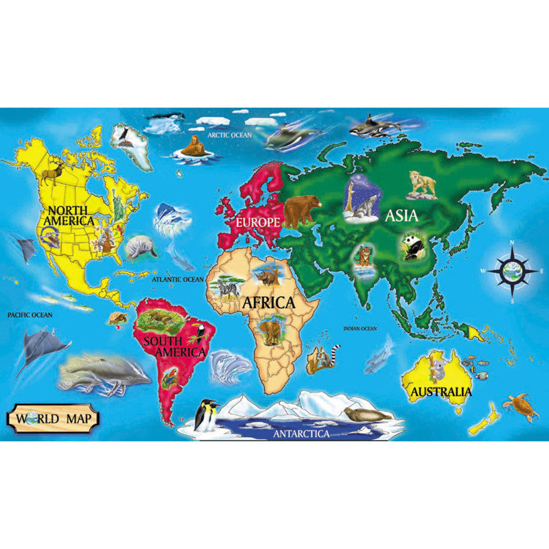 MELISSA & DOUG - World Map Floor Puzzle
