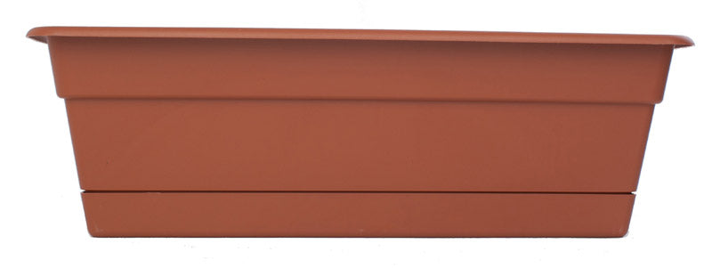 BLOEM - Bloem 5.75 in. H X 18 in. W X 7.5 in. D Plastic Window Box Terracotta