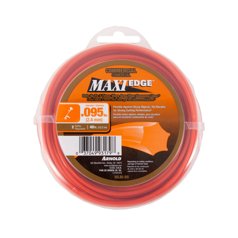 ARNOLD - Arnold Maxi Edge Commercial Grade .095 in. D X 40 ft. L Trimmer Line