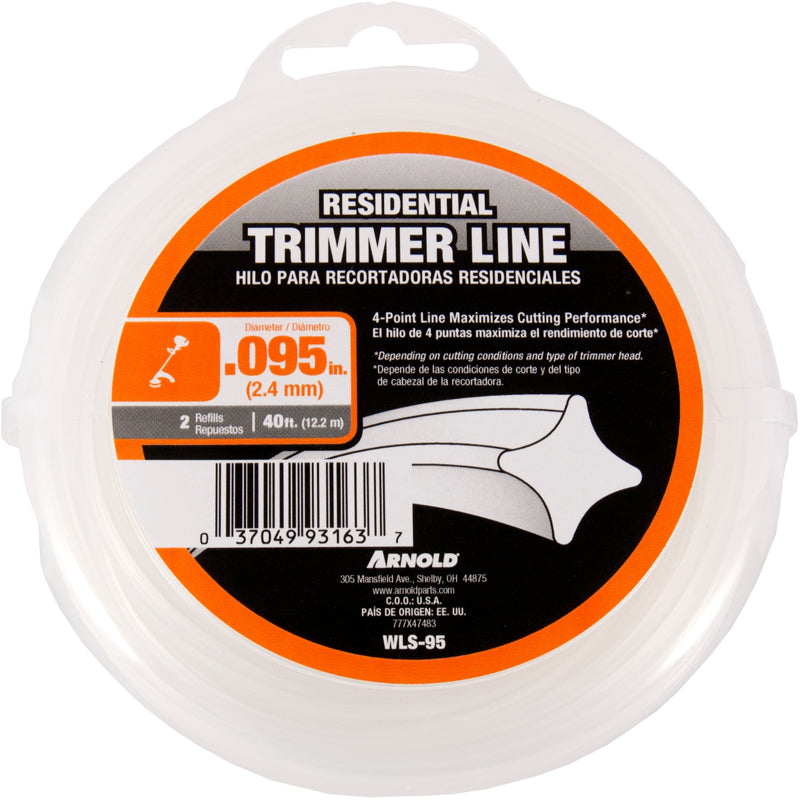 ARNOLD - Arnold Residential Grade .095 in. D X 40 ft. L Trimmer Line