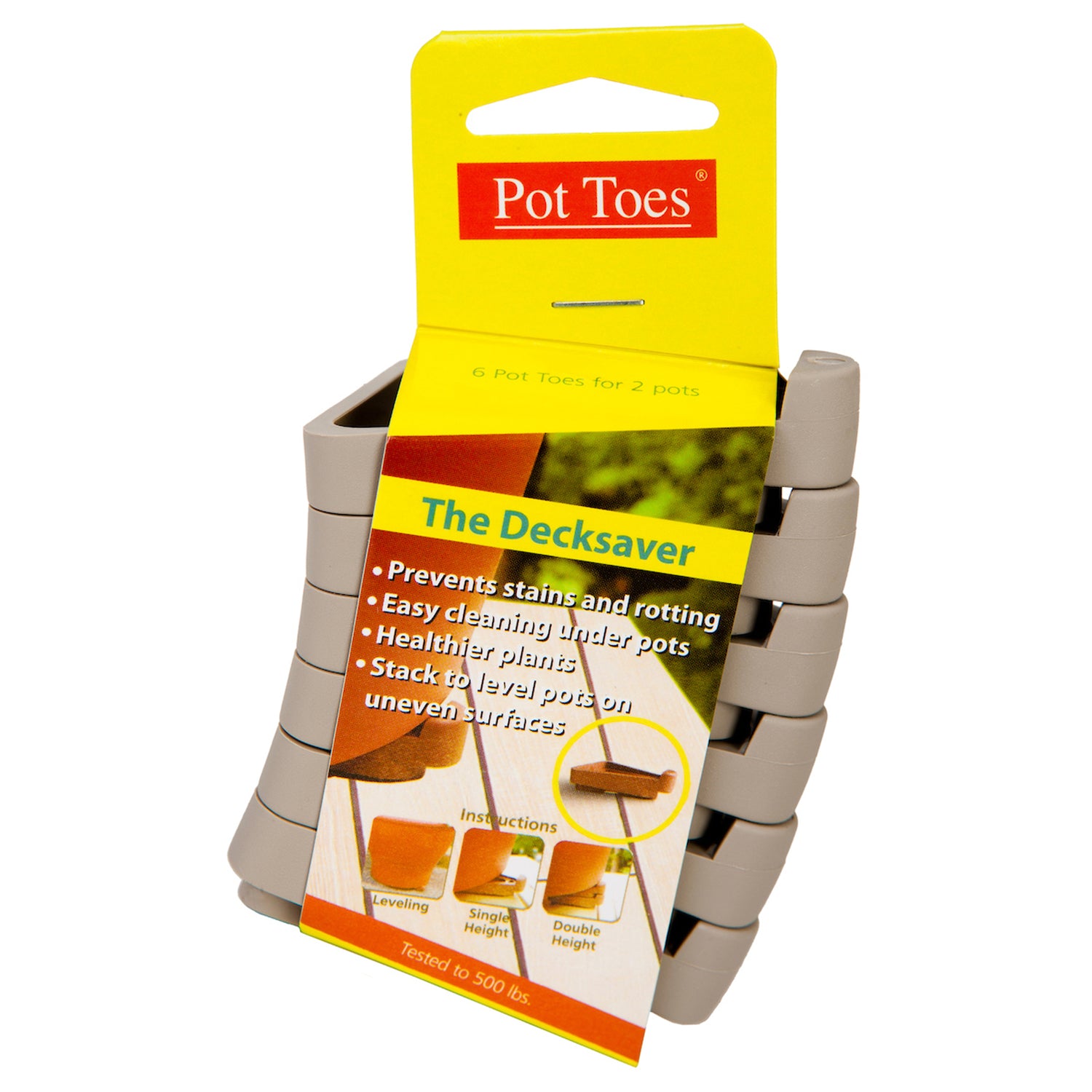 Pot Toes 0.5 in. H Gray Plastic Plant Stand - Case of 24