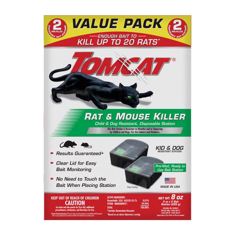 TOMCAT - Tomcat Bait Station Blocks For Mice and Rats 2 pk