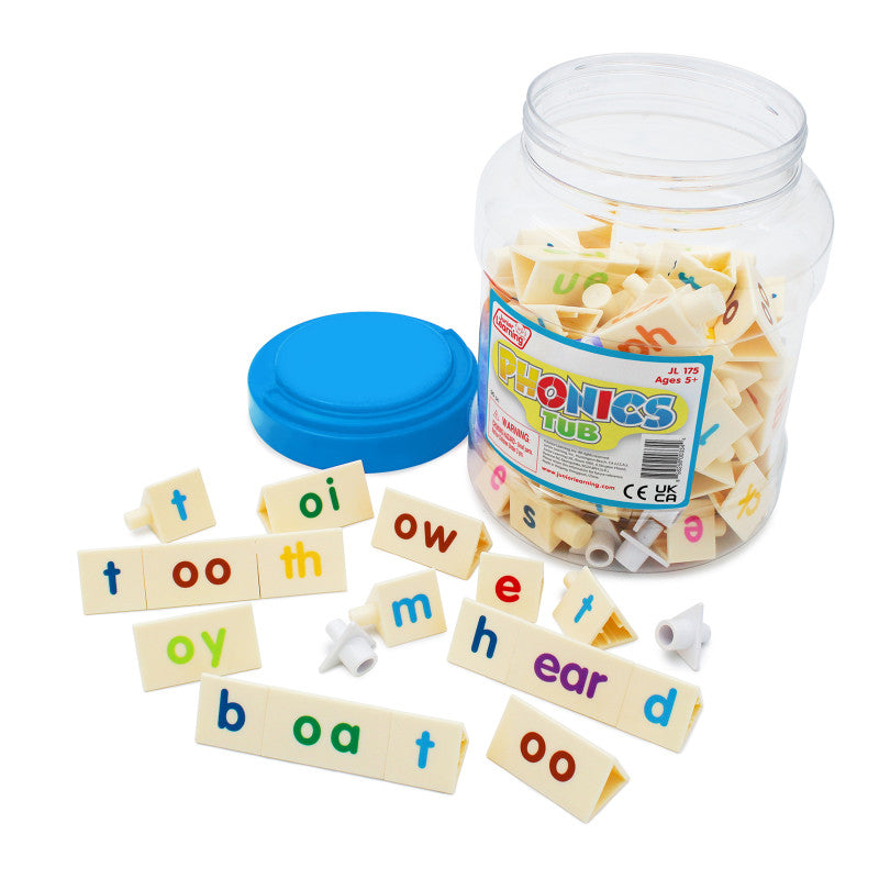 JUNIOR LEARNING - Phonics Tri-Blocks Tub, 90 Pieces