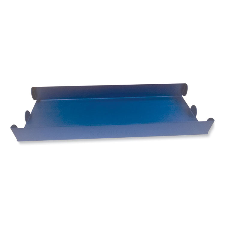 CONTROLTEK - Metal Coin Tray, Nickels, Stackable, 3.5 x 10 x 1.75, Blue