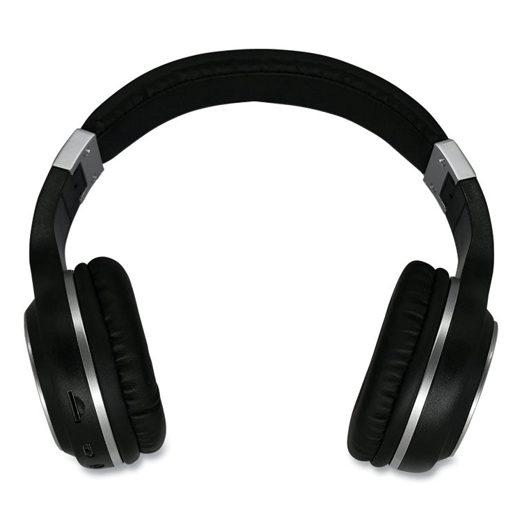 Morpheus 360 - SERENITY Stereo Wireless Headphones with Microphone, 3 ft Cord, Black/Silver