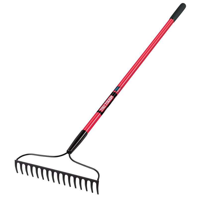 TRUPER - Truper Tru-Tough 60.5 in. 16 Tine Steel Bow Rake Fiberglass Handle - Case of 6