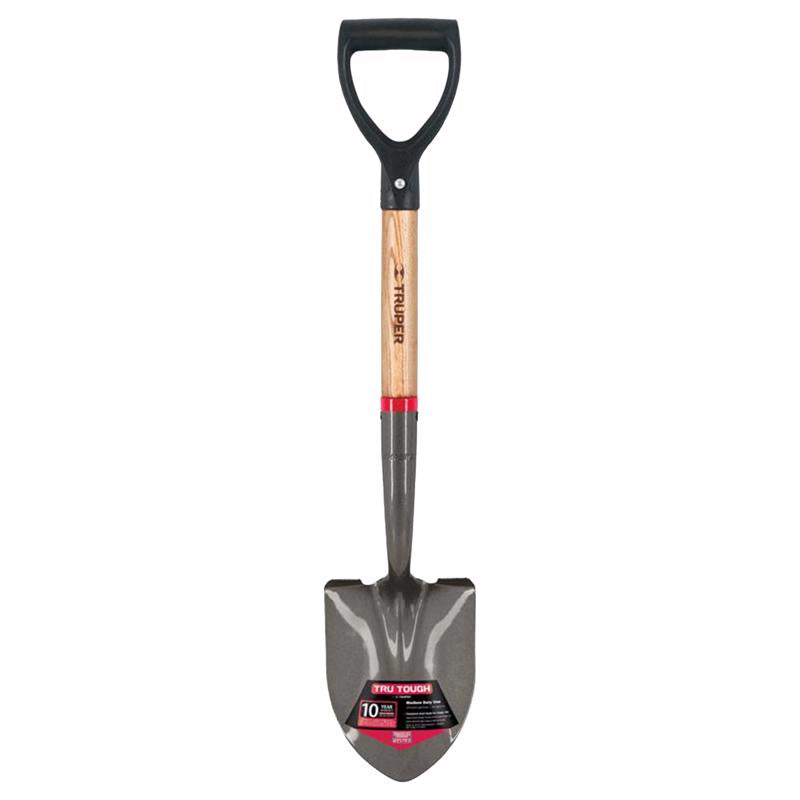 TRUPER - Truper Tru-Tough 27 in. Steel Round Utility Shovel Wood Handle