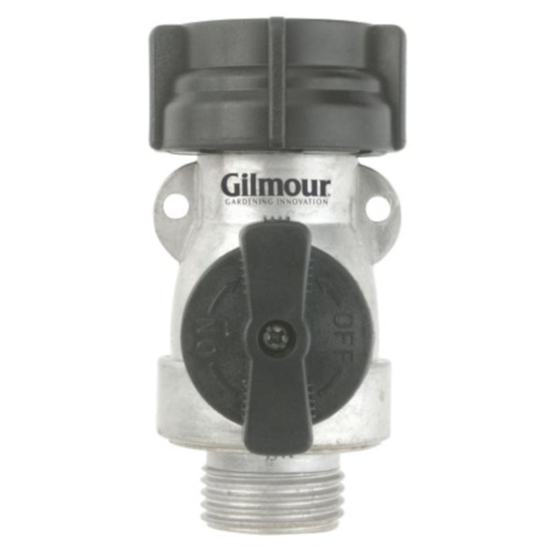 FISKARS - Gilmour 6 in. Aluminum Threaded 2 Male/1 Female Single Shut-Off Valve