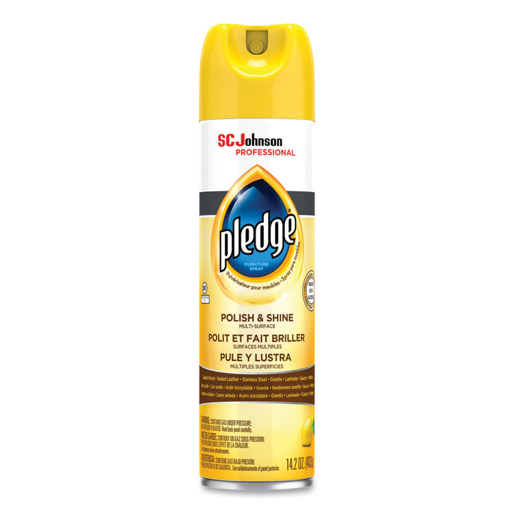 Pledge - Furniture Polish, Lemon, 14.2 oz Aerosol Spray