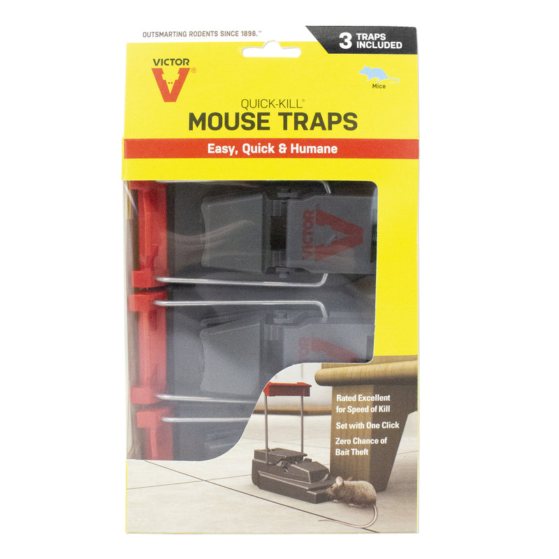 VICTOR - Victor Quick-Kill Small Snap Trap For Mice 3 pk