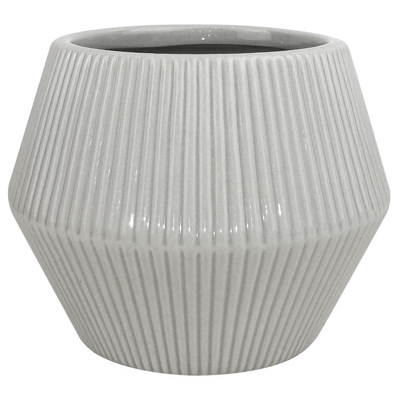 TRENDSPOT - Trendspot Rena 6.5 in. H X 8 in. W X 8 in. D X 8 in. D Ceramic Planter Gray - Case of 2