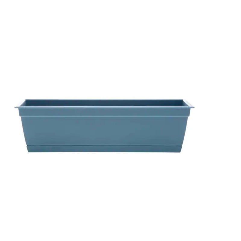 BLOEM - Bloem Dayton 6.87 in. H X 24 in. W Plastic Window Box Ocean Blue