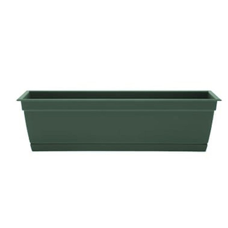 BLOEM - Bloem Dayton 6.87 in. H X 24 in. W Plastic Ocean Series Window Box Turtle Green