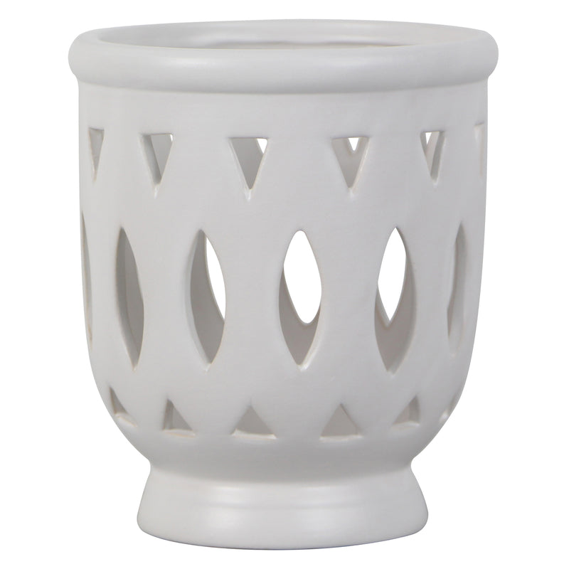 TRENDSPOT - Trendspot Orchid 6.1 in. H X 5.5 in. W X 5.5 in. D X 6 in. D Ceramic Planter White - Case of 2