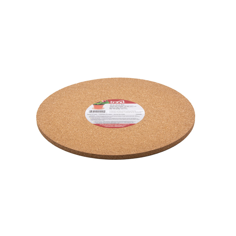 BOND - Bond 0.28 in. H X 10 in. D Cork Planter Mat Brown - Case of 12