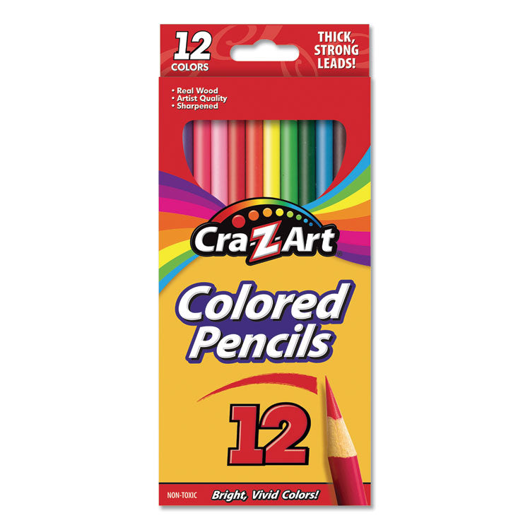 Cra-Z-Art - Colored Pencils, 12 Assorted Lead/Barrel Colors, 12/Set