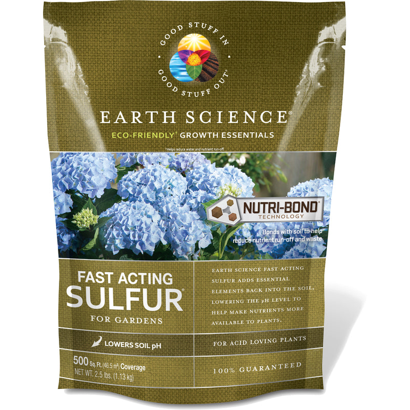 EARTH SCIENCE - Earth Science Growth Essentials Soil Sulphur 500 sq ft 2.5 lb