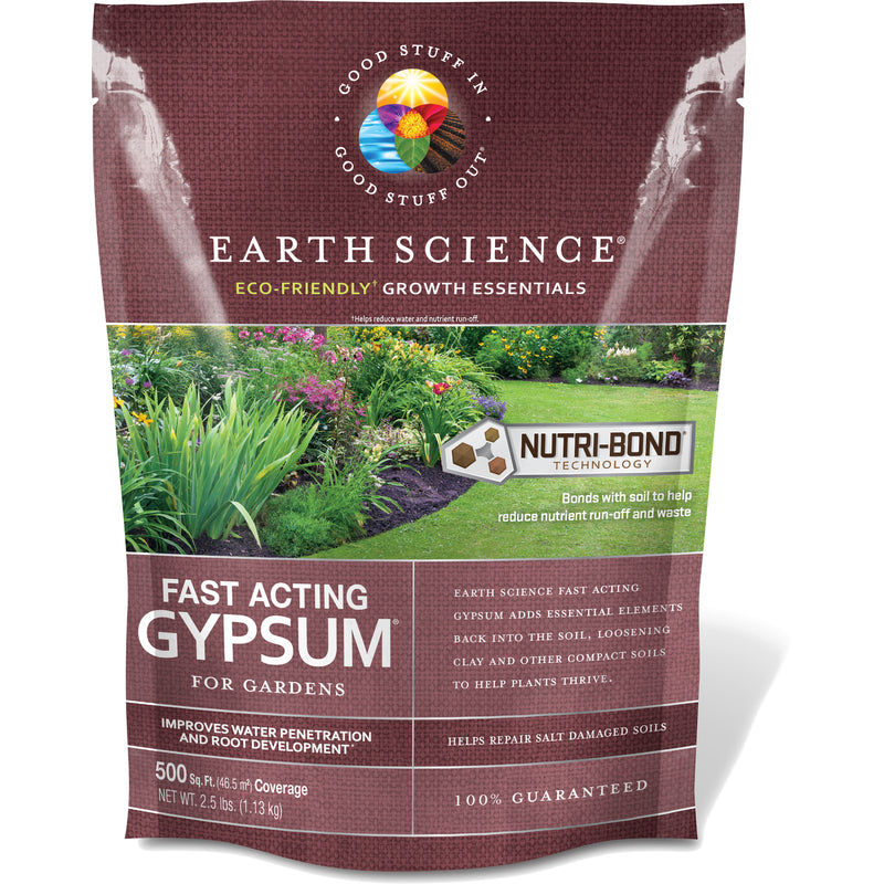 EARTH SCIENCE - Earth Science Growth Essentials Garden Gypsum 500 sq ft 2.5 lb